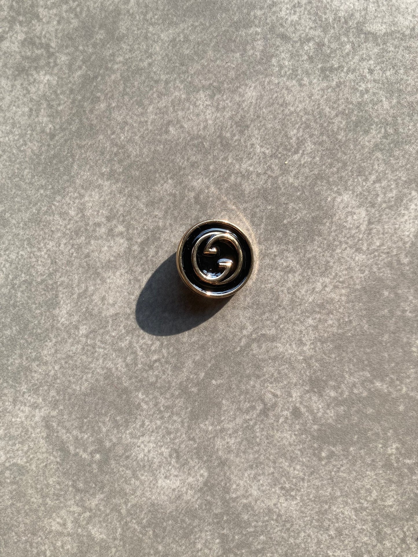 Vintage Black Gucci Button for Handmade DIY Sewing