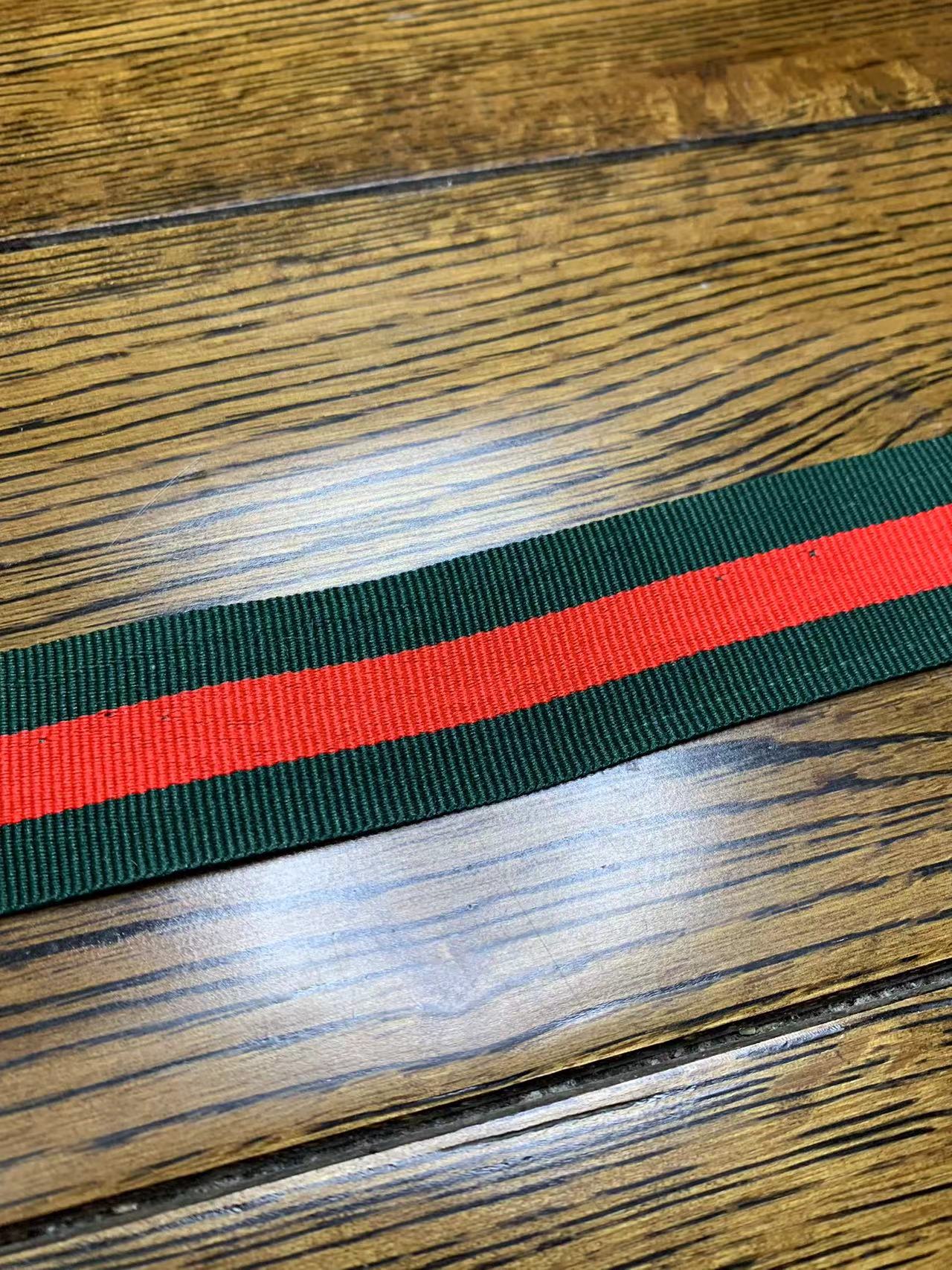 Gucci Green Red Woven Wrap Band Tape for Bag Furniture