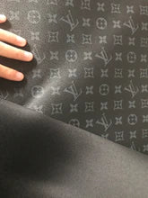 Classic black grey lv leather vinyl fabric for bag handmade custom