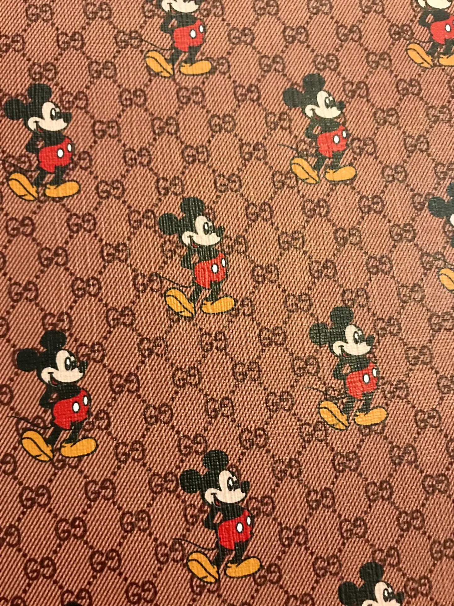 Hot Sale New Trending Gucci Mickey Leather Fabric for Sell