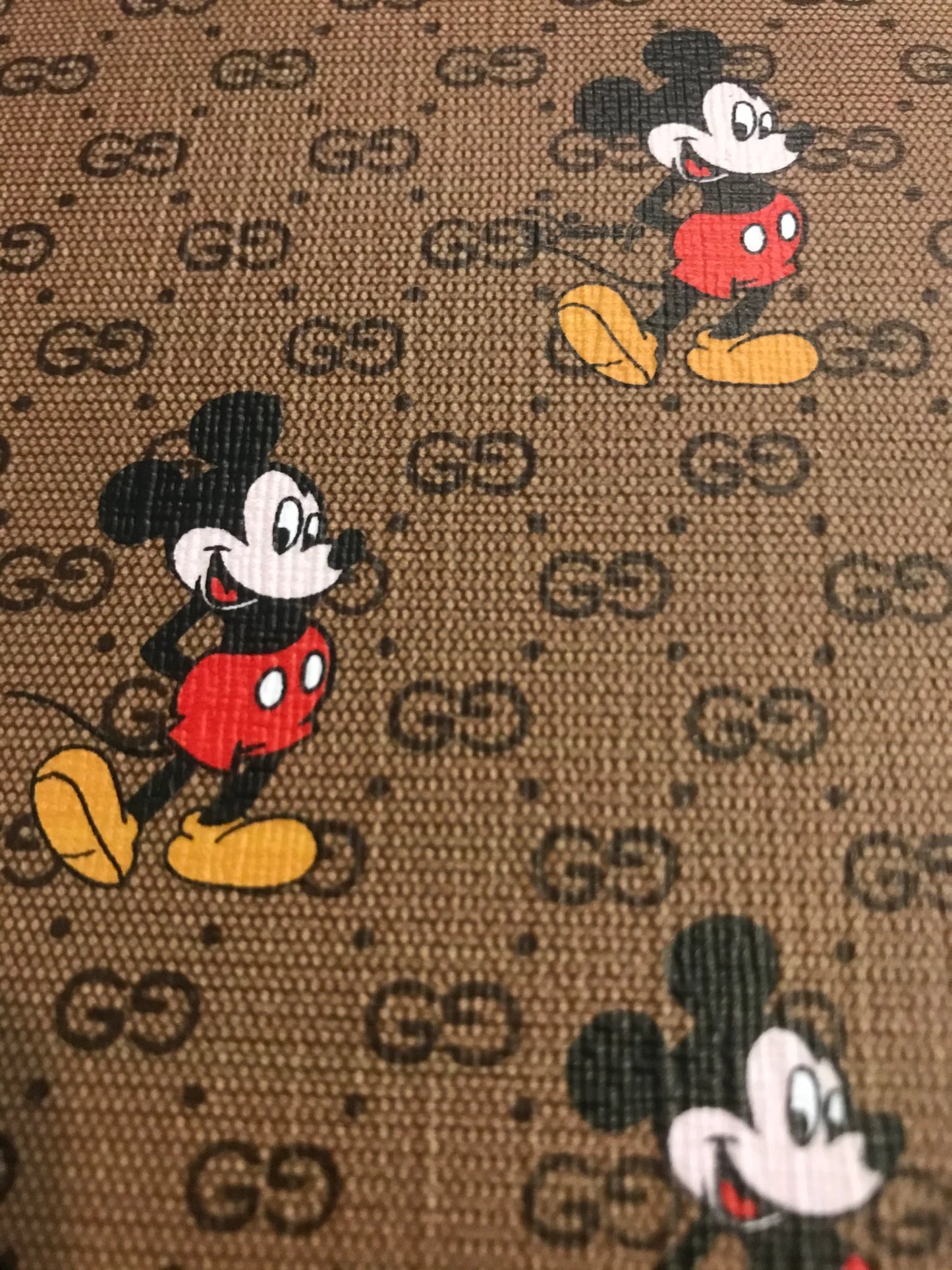 Hot Sale New Trending Gucci Mickey Leather Fabric for Sell