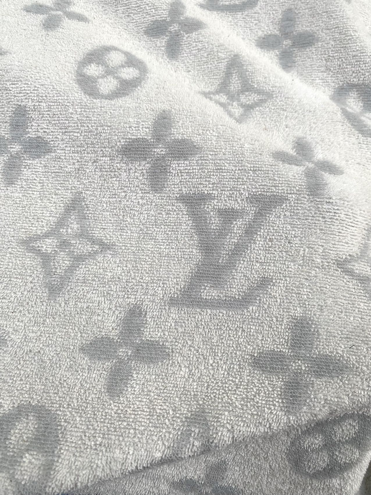 LV Beach Towels Cotton Fabric for Handmade DIY Bespoke Custom Clothing