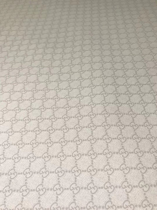 Cream GG Leather Fabric for Shoe Custom