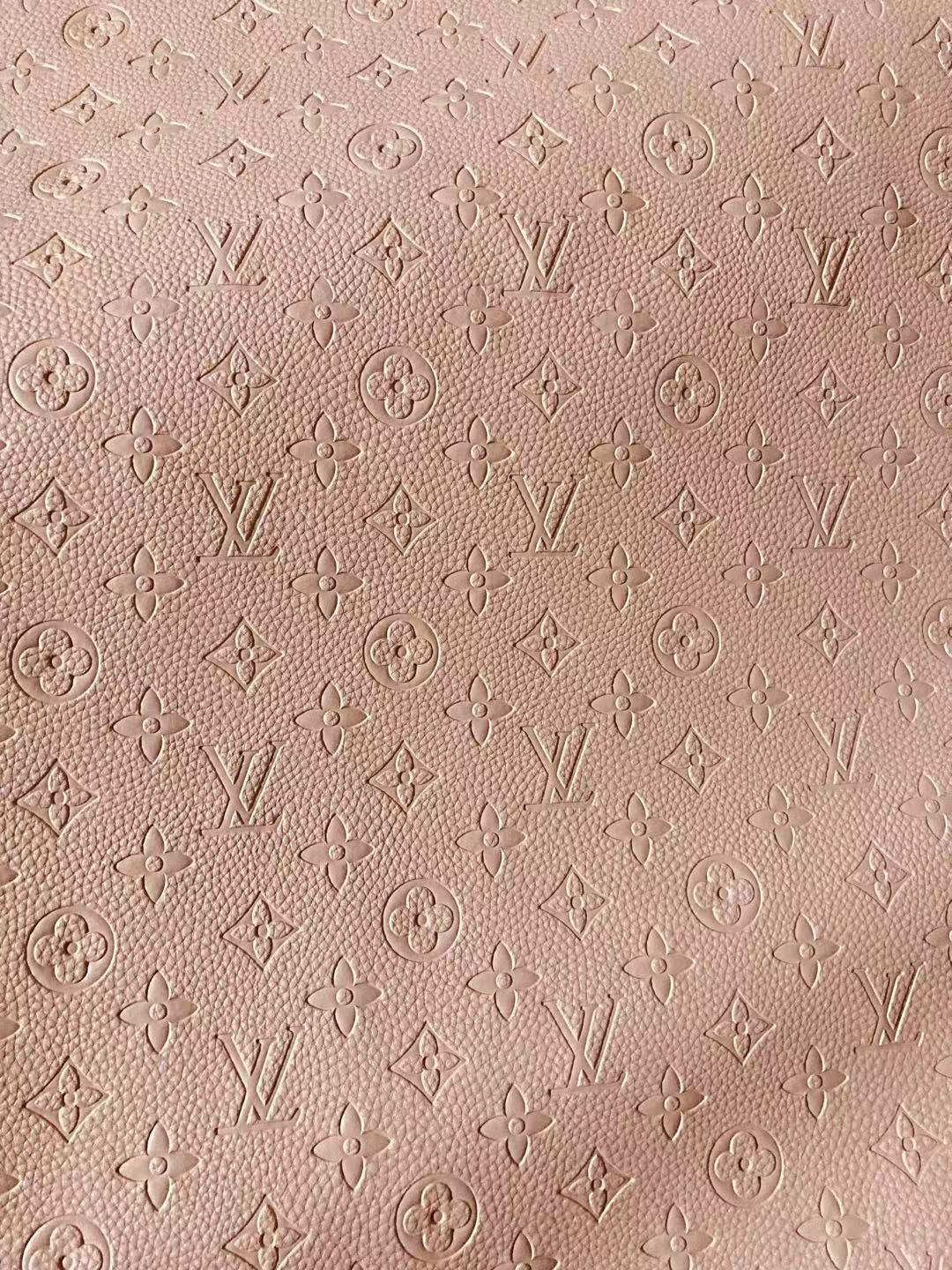 Pink Embossed LV Soft Leather for Custom Sneakers