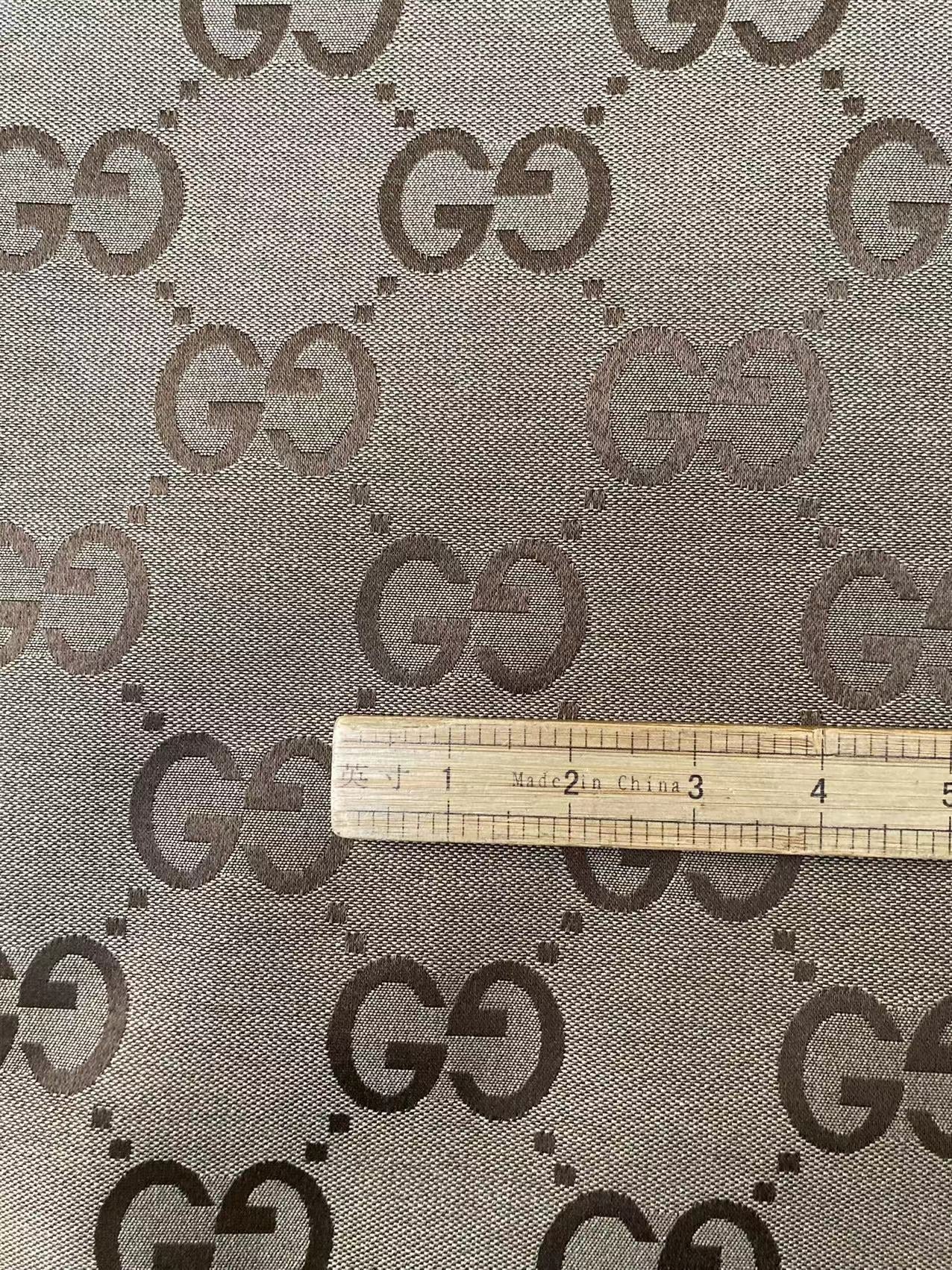 Trending New Big GG Gucci Brown Cotton Fabric for Clothing