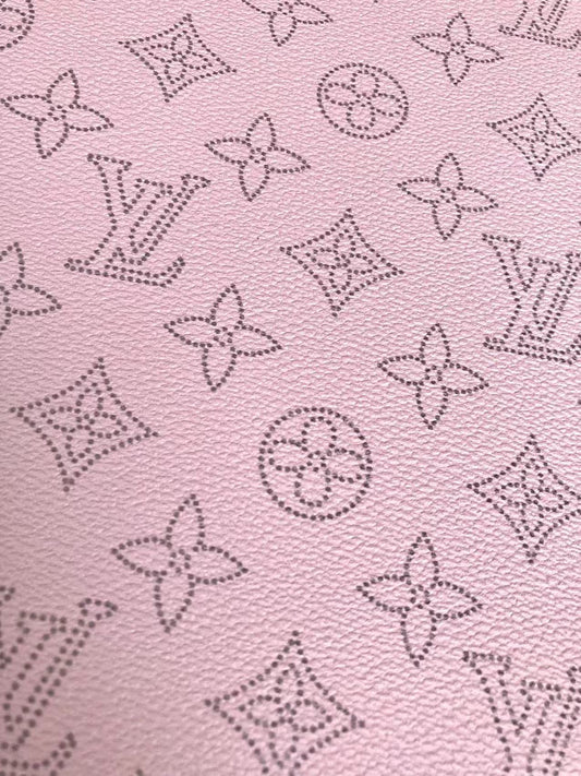 Pink Dot LV Leather for Custom Sneakers Bag Handcrafted