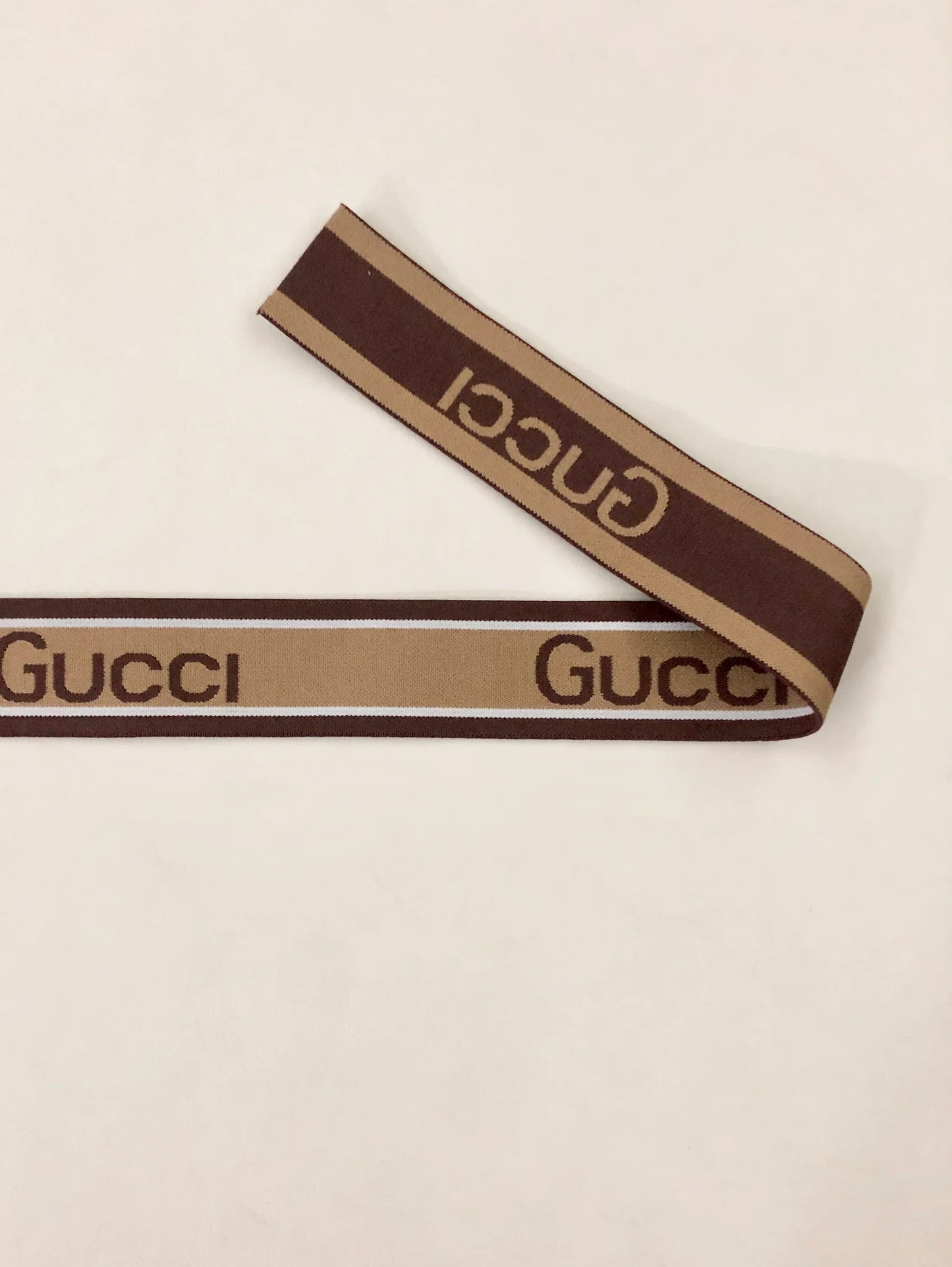 Brown Burgundy Gucci Elastic Band Straps