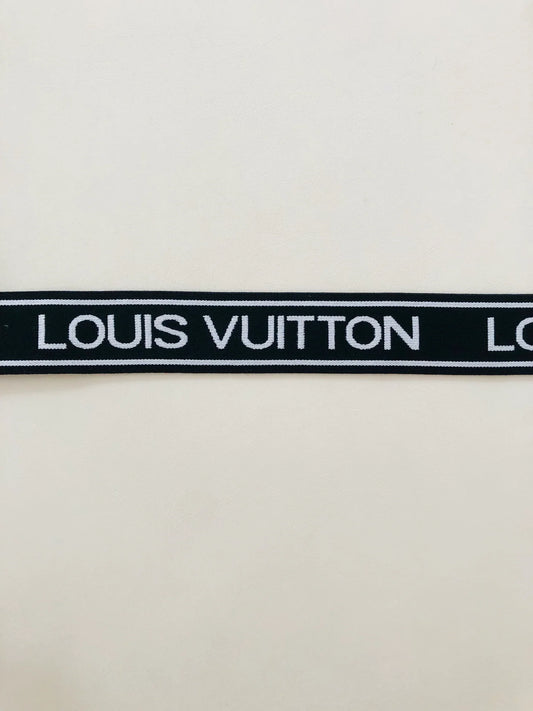 Black White LV Letter Elastic Band Straps