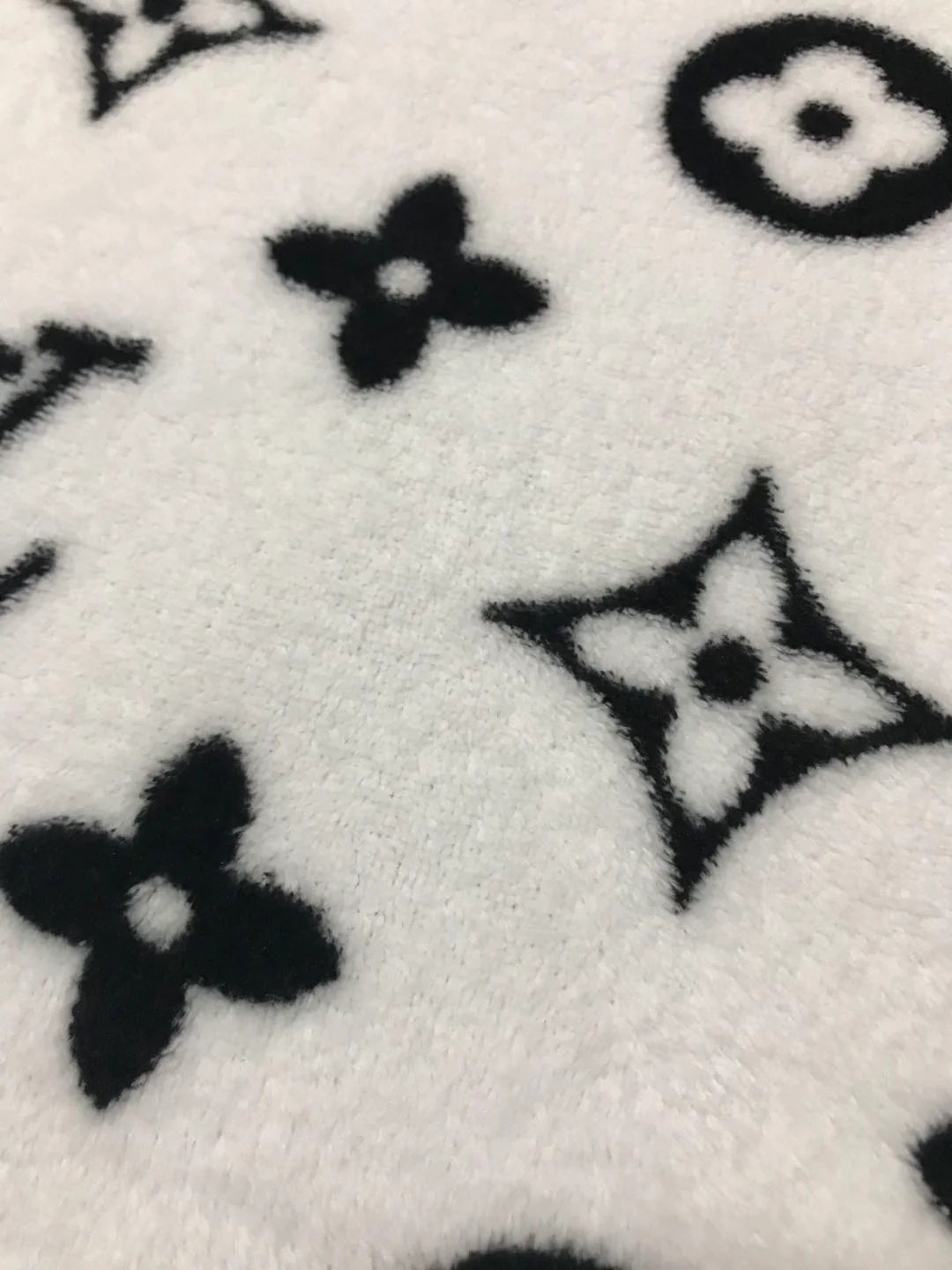 Cozy soft LV print flannel blanket fabric for craft and handmade