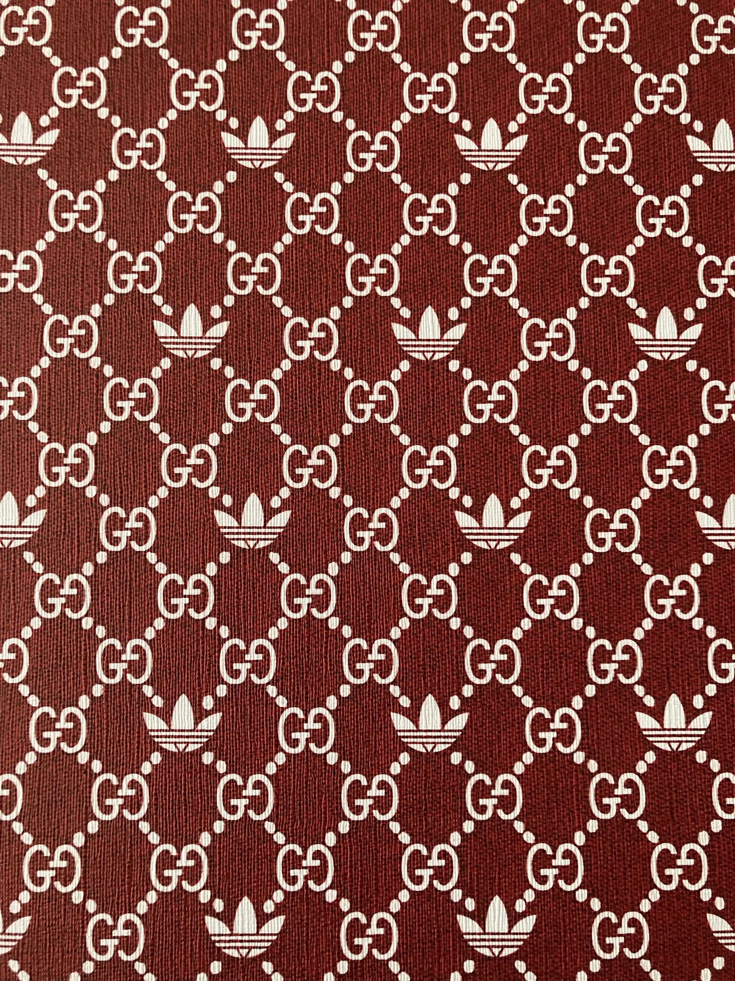 Gucci Adidas Vinyl Leather Fabric for Custom Handcraft