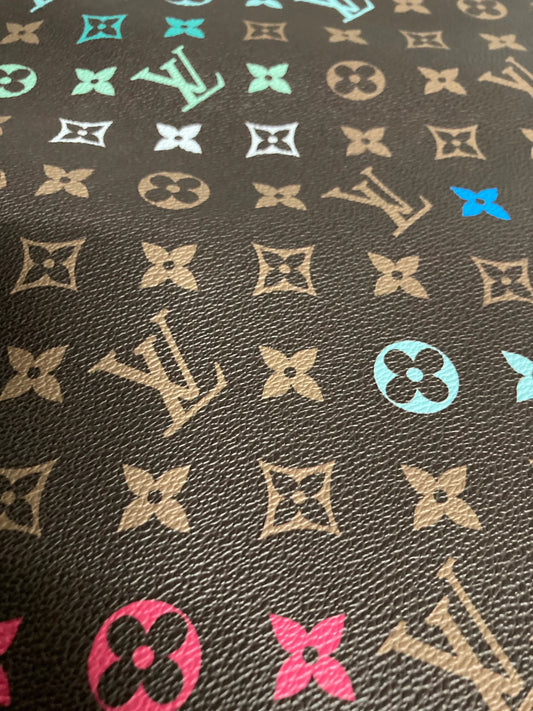 Handmade Leather Colorful Classic LV Monogram for Custom