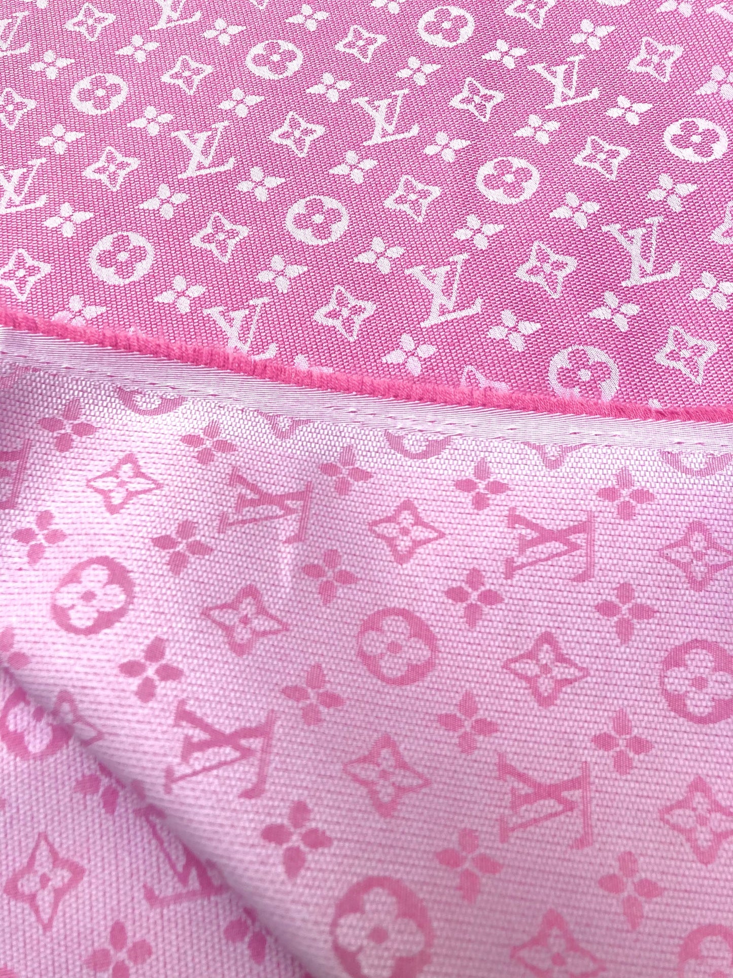 Barbie Pink LV Inspired Custom Fabric for Handmade DIY Projects