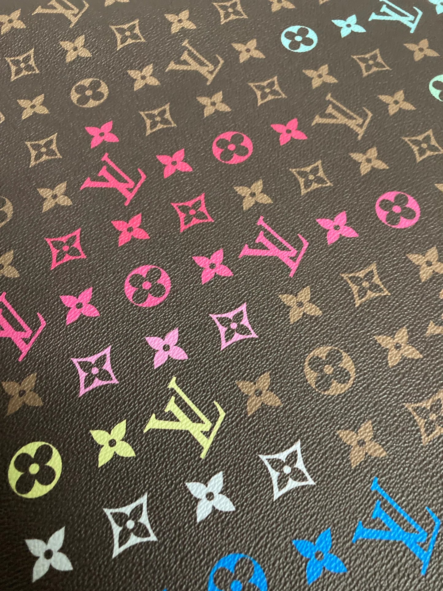 Handmade Leather Colorful Classic LV Monogram for Custom