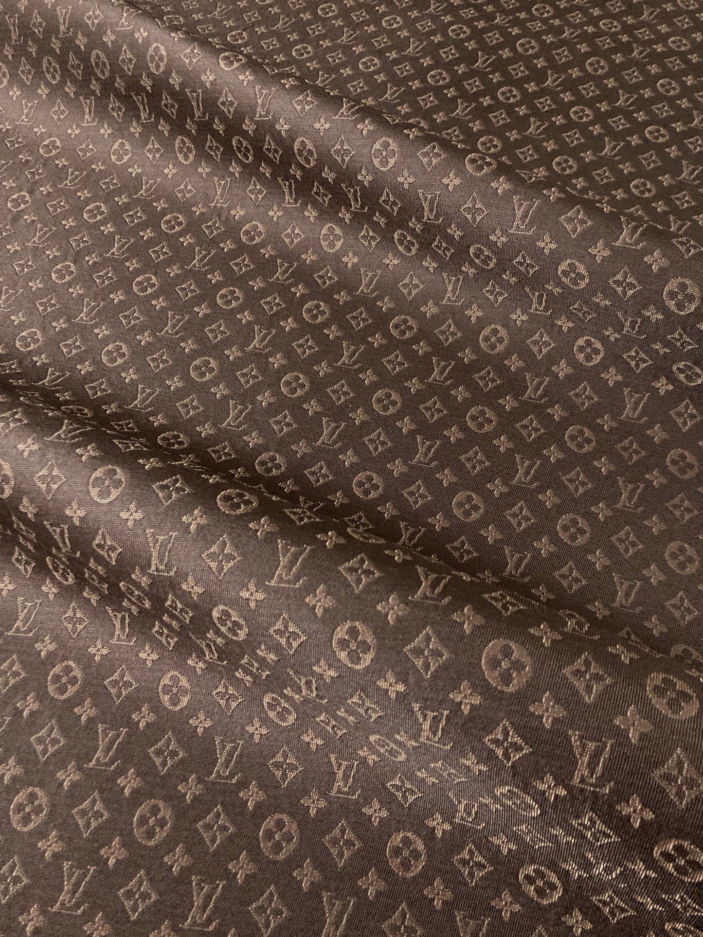 Handmade Sewing Classic Brown LV Jacquard Quilt Fabric Custom Clothing