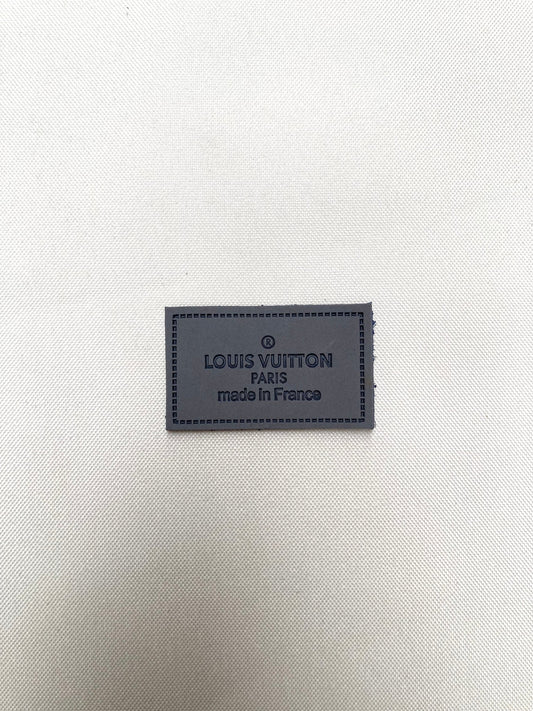 Grey Authentic Leather LV Tags