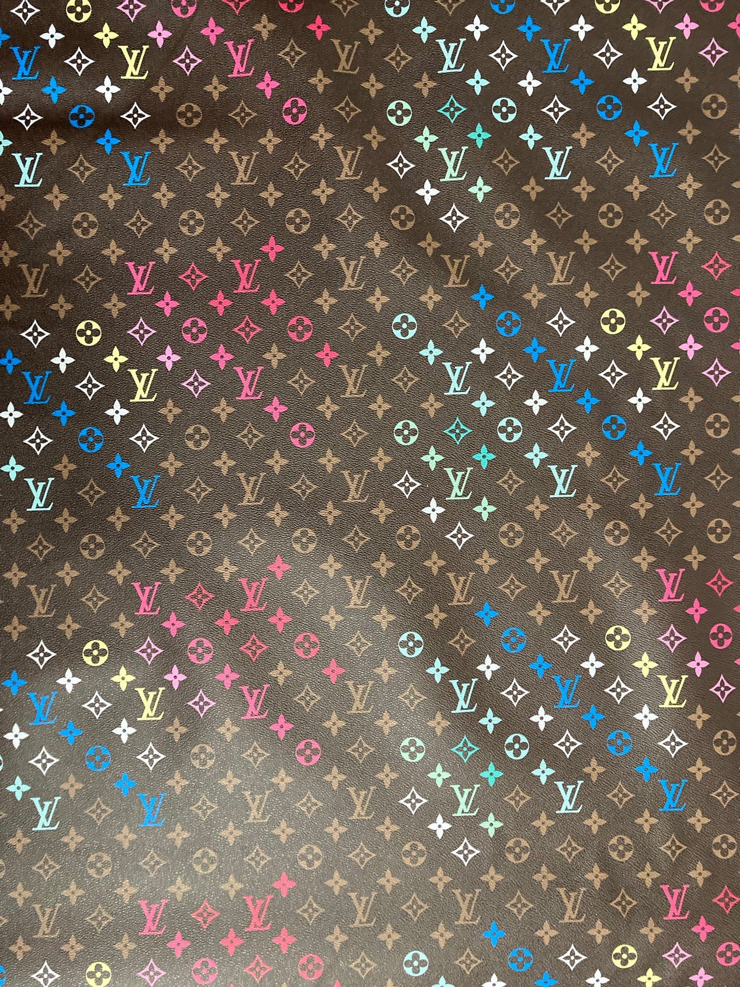 Handmade Leather Colorful Classic LV Monogram for Custom