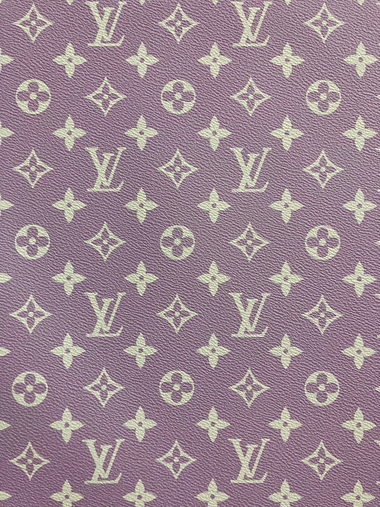 Custom Designer Leather Light Purple Lv for Sneaker Upholstery