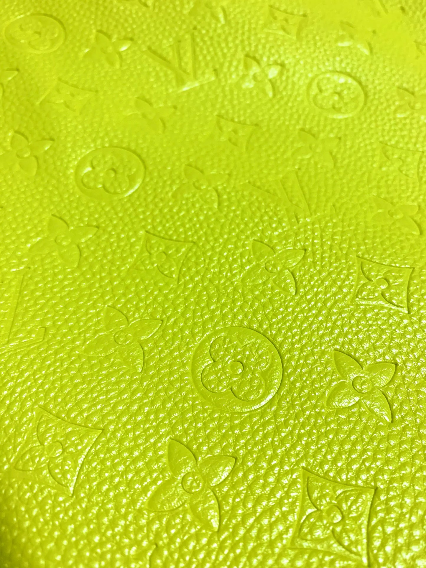 Vivid Bright Lemon Yellow Embossed LV