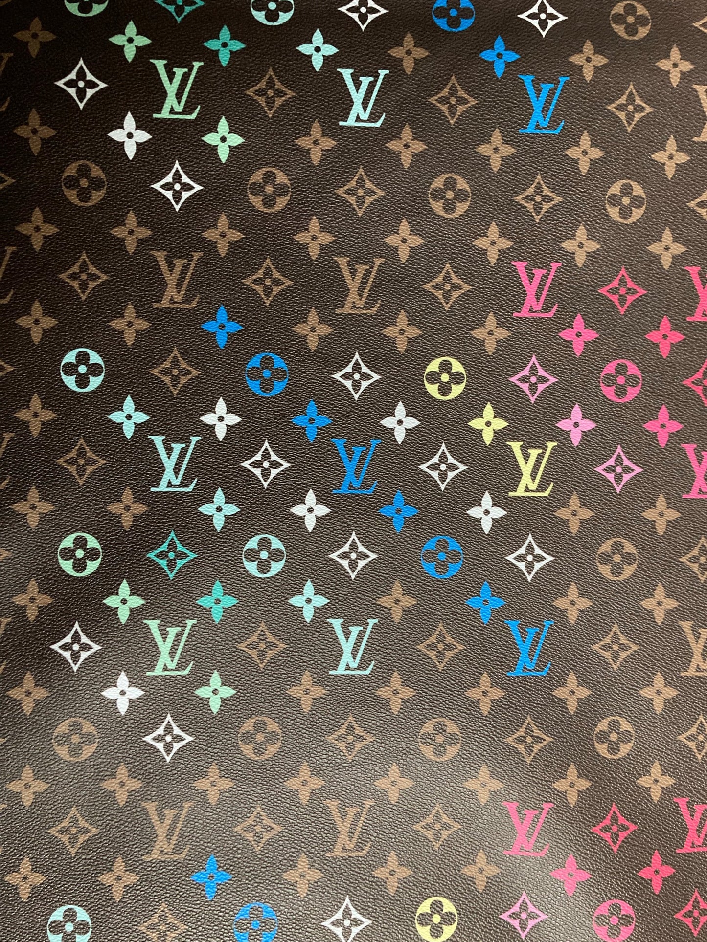 Handmade Leather Colorful Classic LV Monogram for Custom